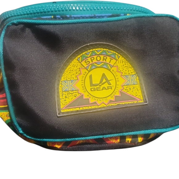 L.A. Gear Black and Teal Fanny Pack